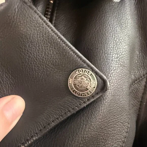 Harley-Davidson Genuine Leather Moto Jacket | Studded Detail | Women’s XL - Picture 5 of 12